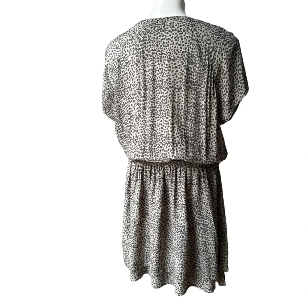 Rails Karla Animal Print Mini Dress in Olive Lynx, Sz L - Picture 8 of 14